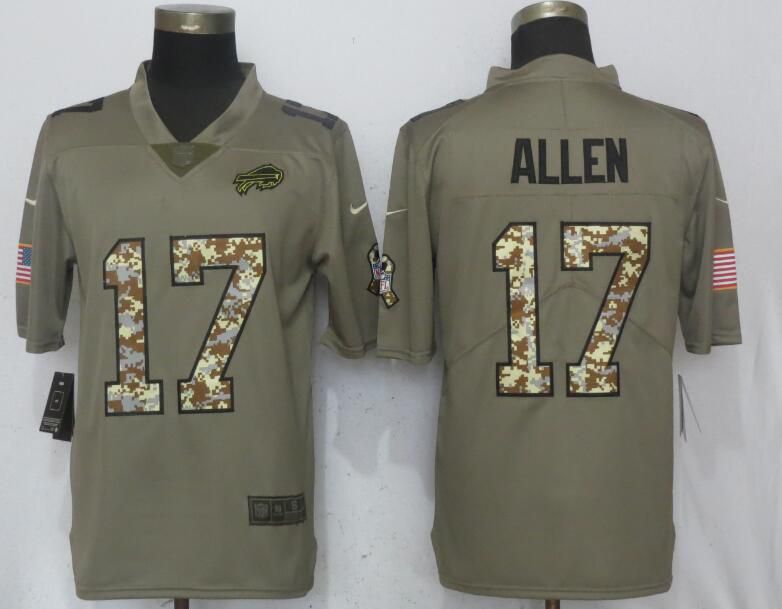 Men Buffalo Bills #17 Allen Olive Camo Carson Salute to Service Limited Nike NFL Jerseys->buffalo bills->NFL Jersey